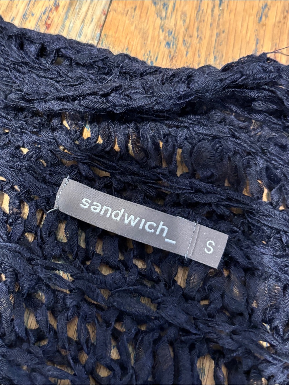 Sandwich_ Wool Blend Open Knit Asymmetrical Cardigan – Size S - Picture 2 of 11